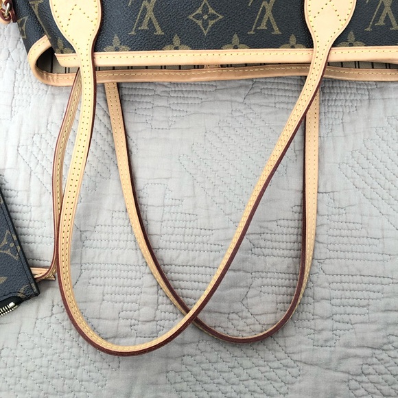 Louis Vuitton Neverfull MM Tote coated fabric cowhide leather trim Shoulder Bag - Picture 8 of 17